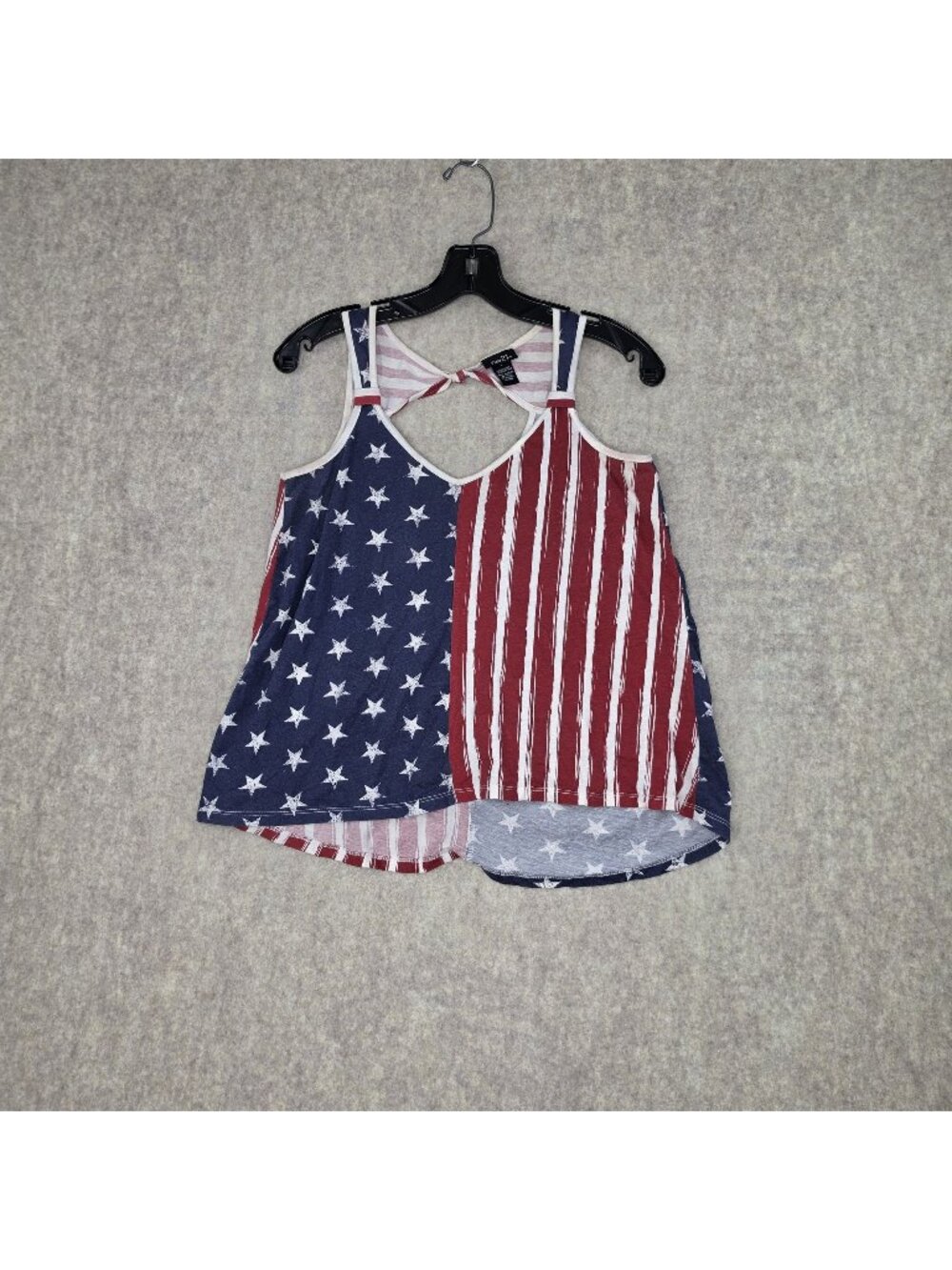 Rue21 Womens Sleeveless American Flag Tank Top Red/White/Blue Polyester Cotton S